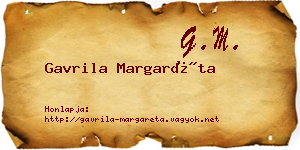 Gavrila Margaréta névjegykártya